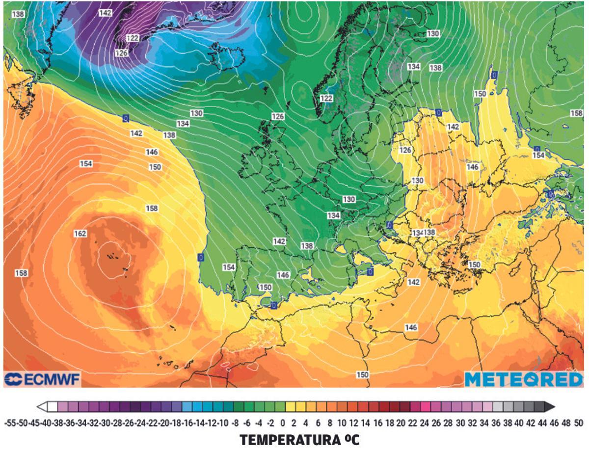 El mapa de la ECMW, válido hasta el próximo 18 de enero, refleja la entrada de aire polar que afectará a gran parte de Europa la semana que viene.