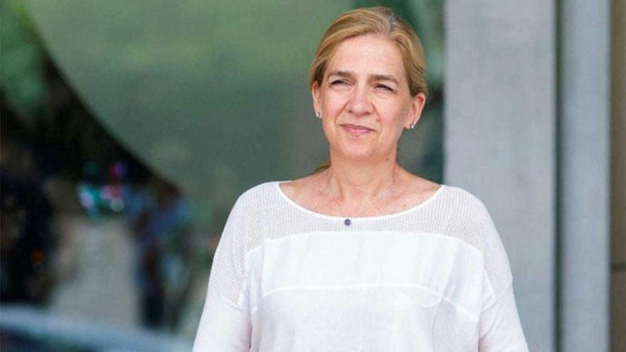 La infanta Cristina visita a su padre