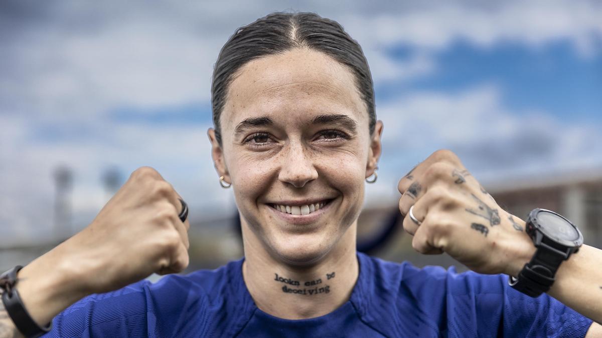 Mapi León, futbolista del F.C. Barcelona