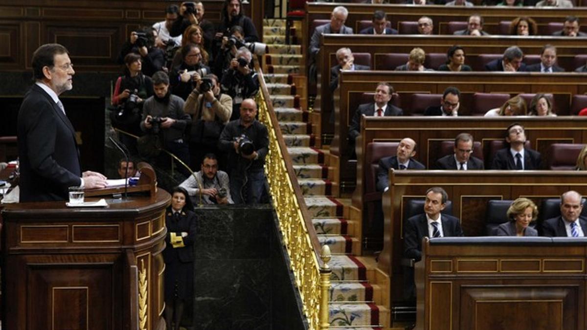 Mariano Rajoy, durante su discurso de investidura.