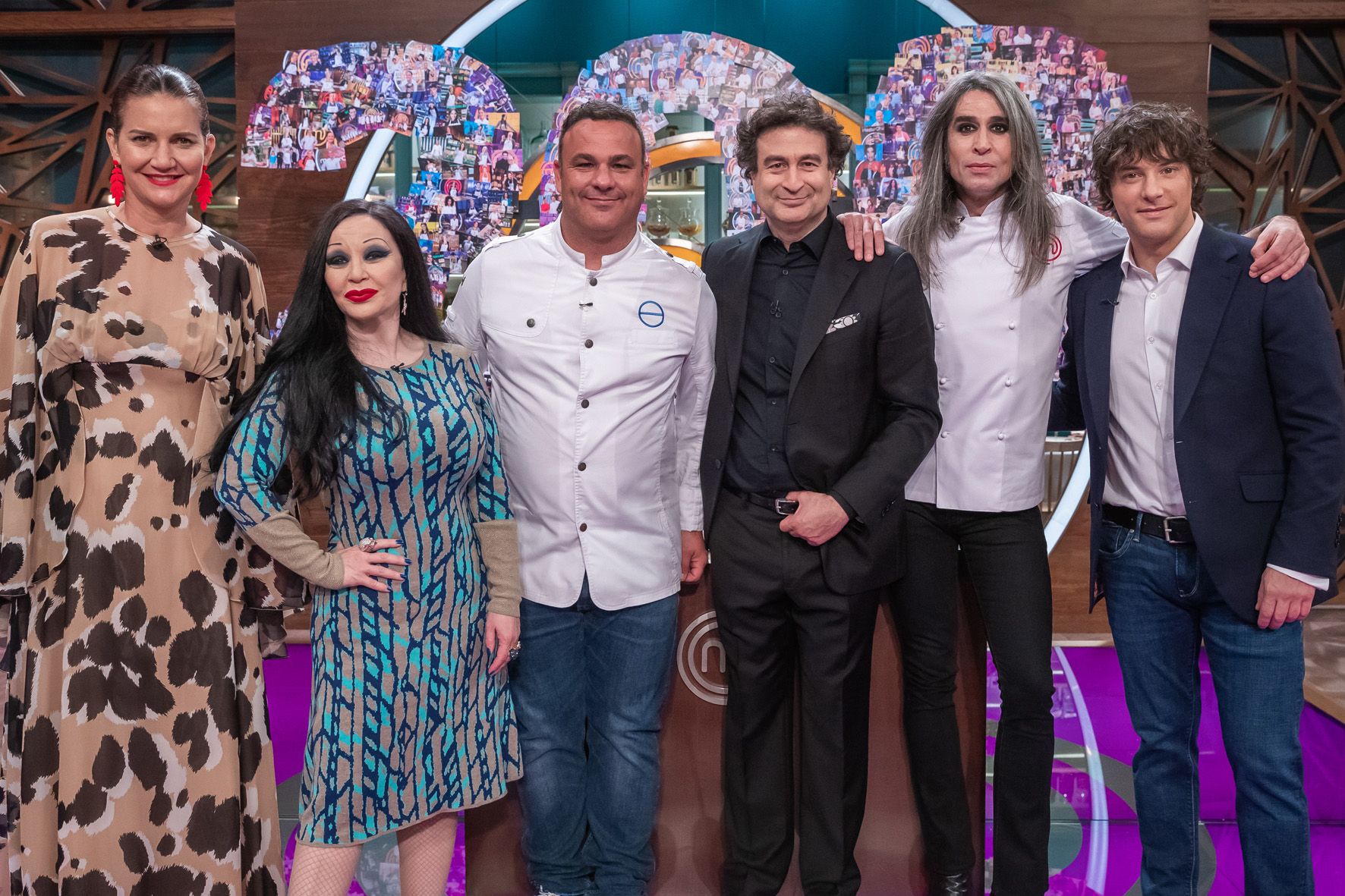 Ángel León, Alaska y Mario Vaquerizo junto al jurado de 'Masterchef'