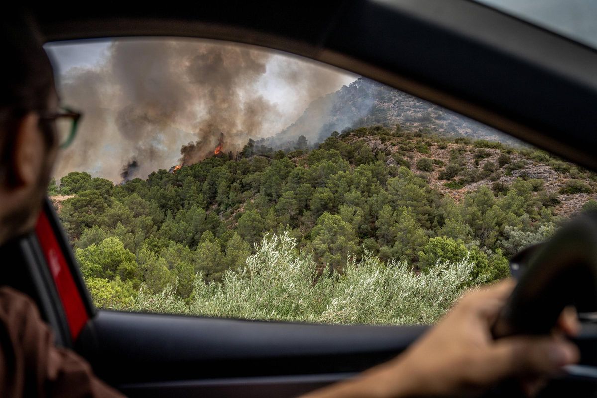 Dentro del incendio en Baix Ebre: los bomberos trabajan a contra reloj en el incendio forestal en Paüls