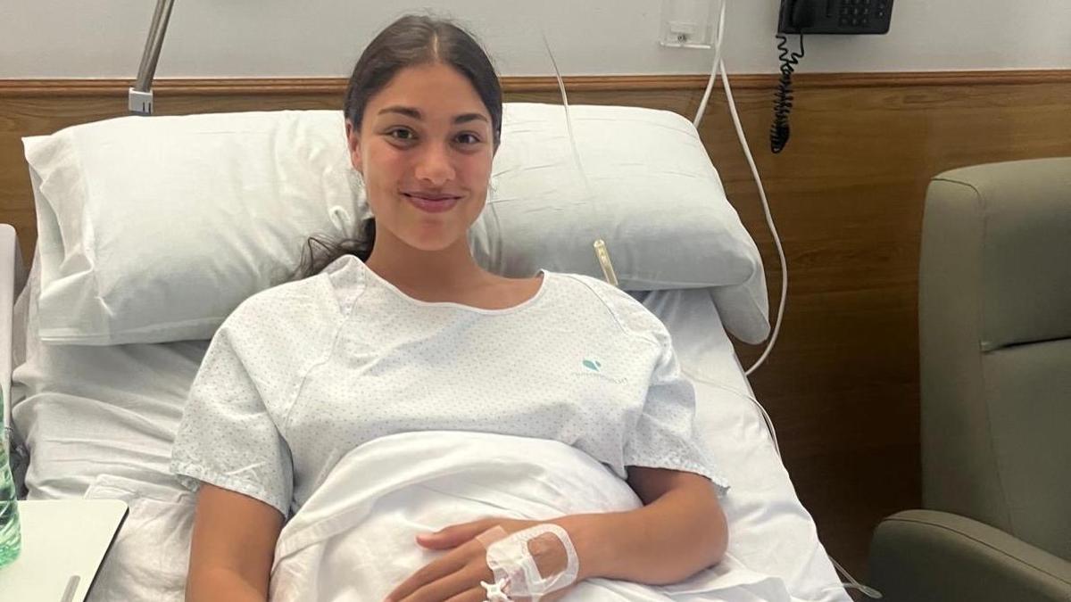Claudia Lostal, este viernes en el hospital.