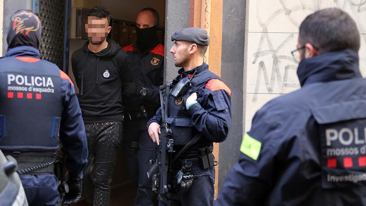 Operación policial contra los robos violentos en Barcelona