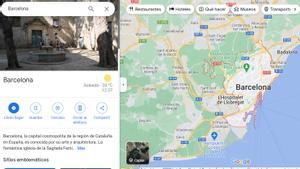 Google Maps, con la información del tiempo