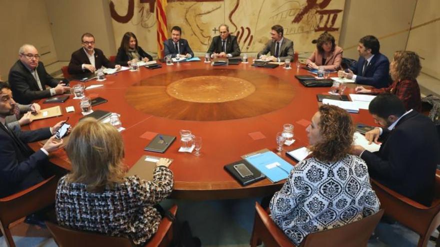 Reunió del consell executiu al Palau de la Generalitat