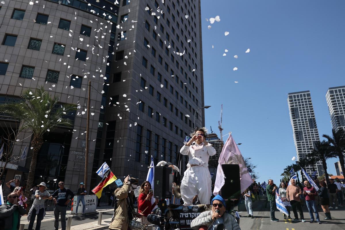 Protestas en Tel Aviv por la polémica reforma judicial del Gobierno de Netanyahu