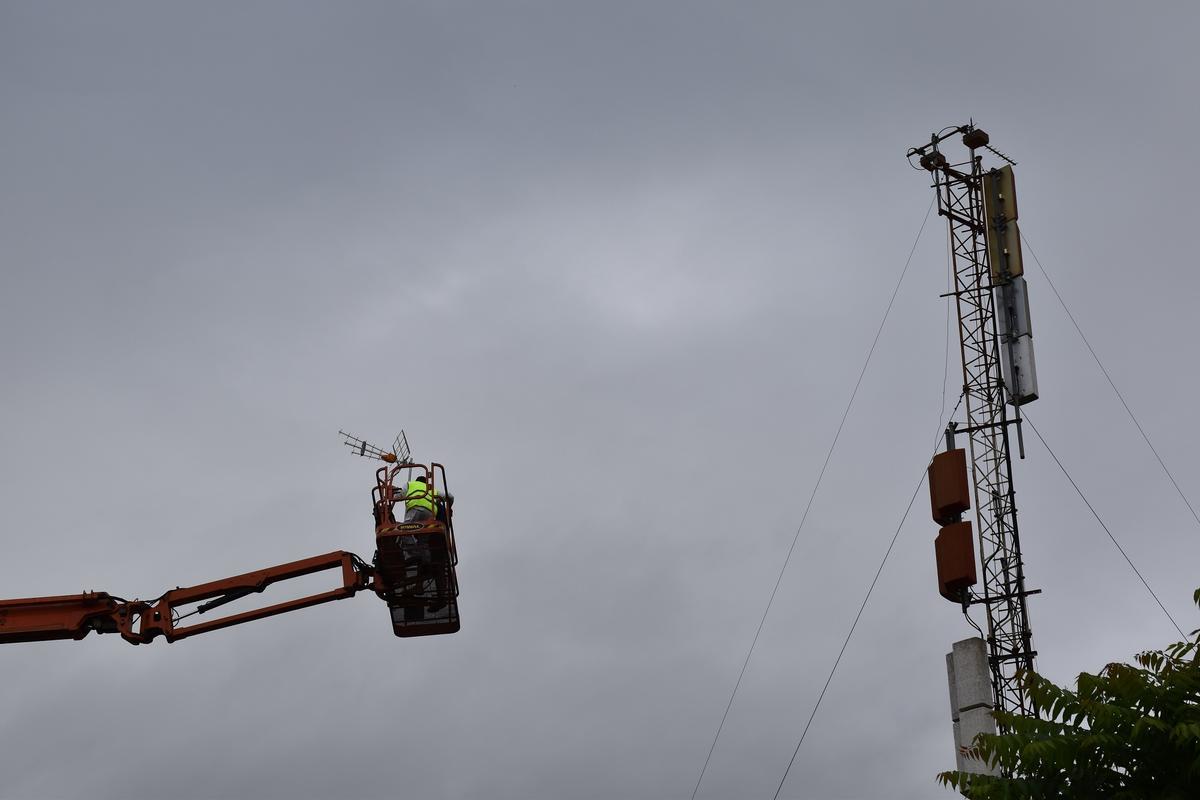Pruebas realizadas por el Ayuntamiento de Xàtiva en la antena, en 2021.
