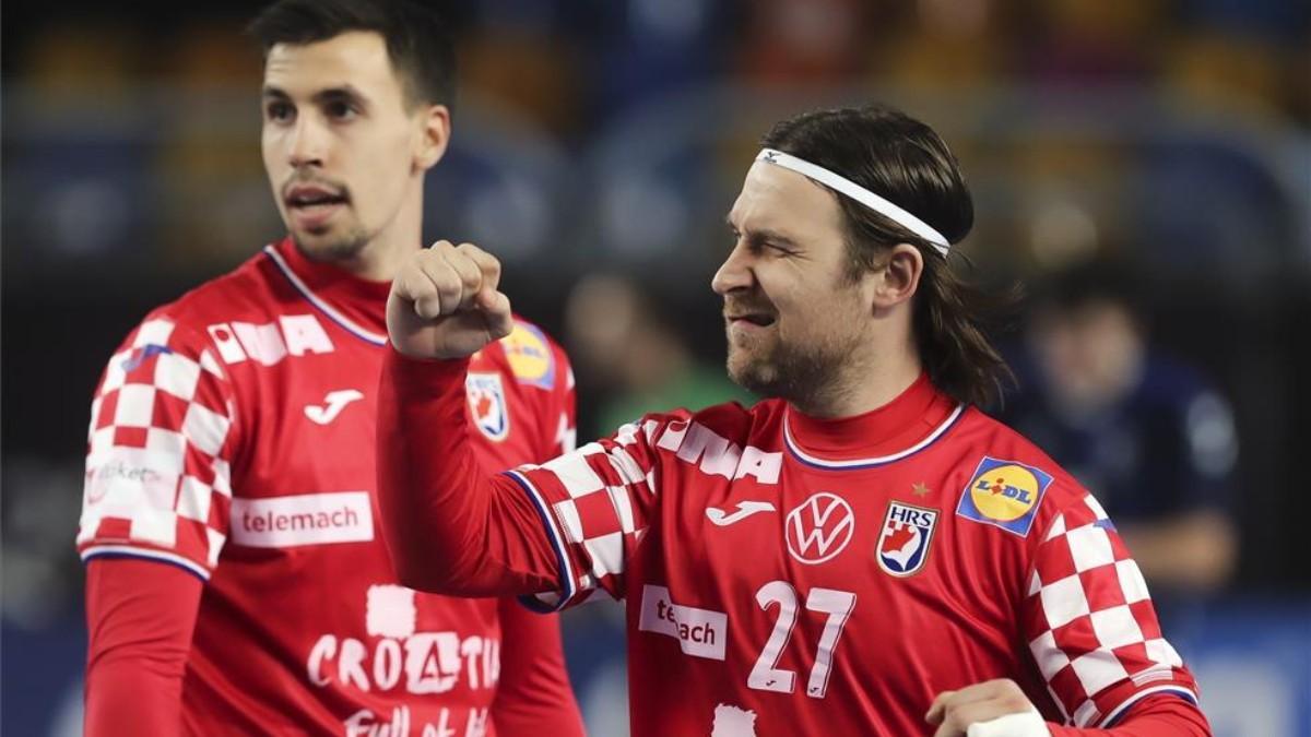 El jugador croata Ivan Čupić, durante el Mundial de Balonmano.