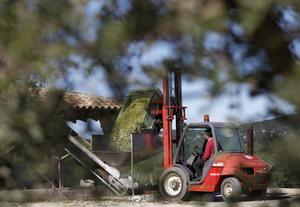  Un agricultor vacía en una imagen de archivo. 