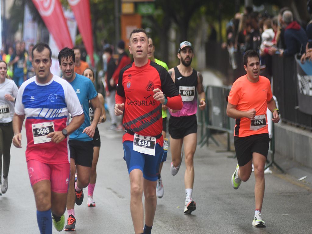 Llegada y podios de la 10k, la media maratón y la maratón de Murcia (I)