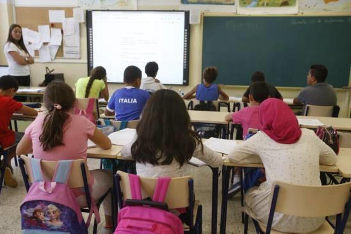 Una clase en uno de los centros educativos de la provincia.