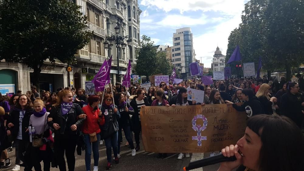 8-M en Asturias: El feminismo inunda las plazas