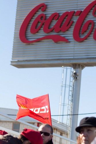Los trabajadores de Coca Cola protestan contra el ERE