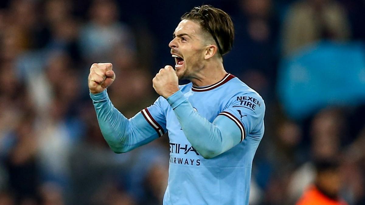 Jack Grealish celebra la victoria frente al Real Madrid