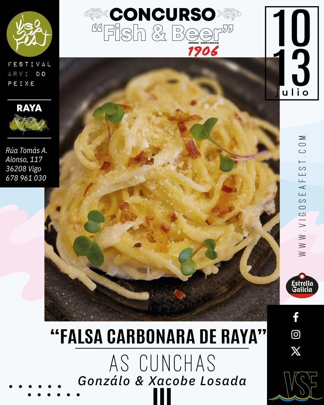 As Cunchas (Gonzaño y Xacobe Losada): Falsa Carbonara de Raya