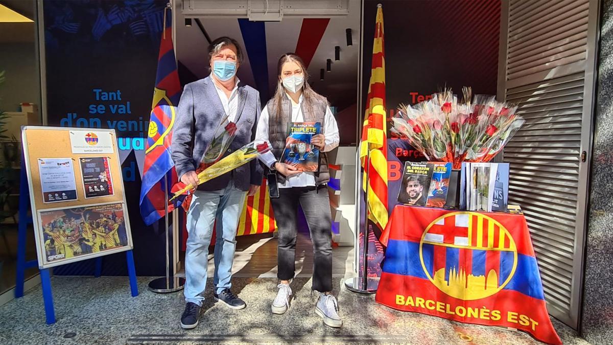 Las peñas del Barça celebraron la Diada de Sant Jordi