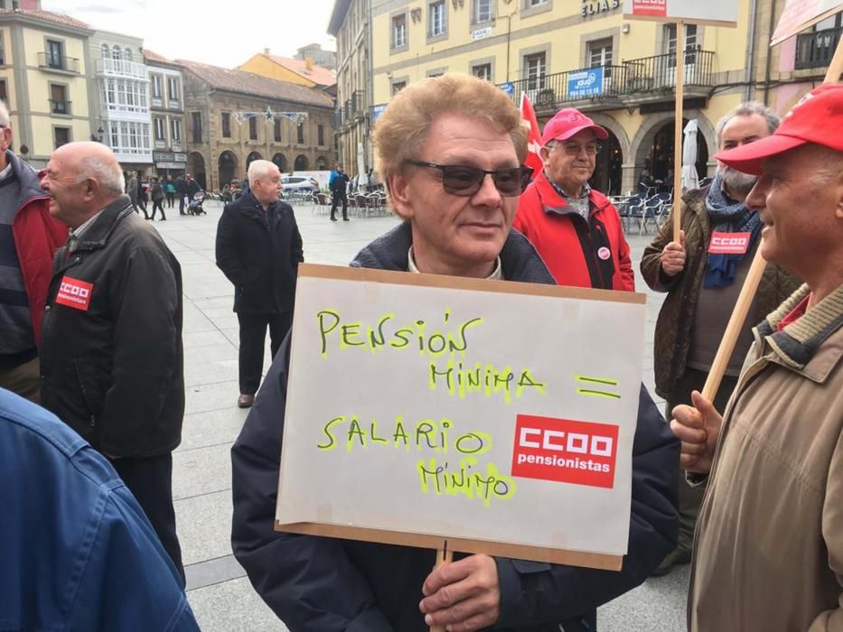 Manifestación de pensionistas en Asturias