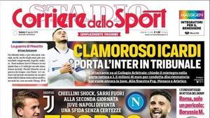 Esta es la portada de Corriere dello Sport de este 31 de agosto de 2019