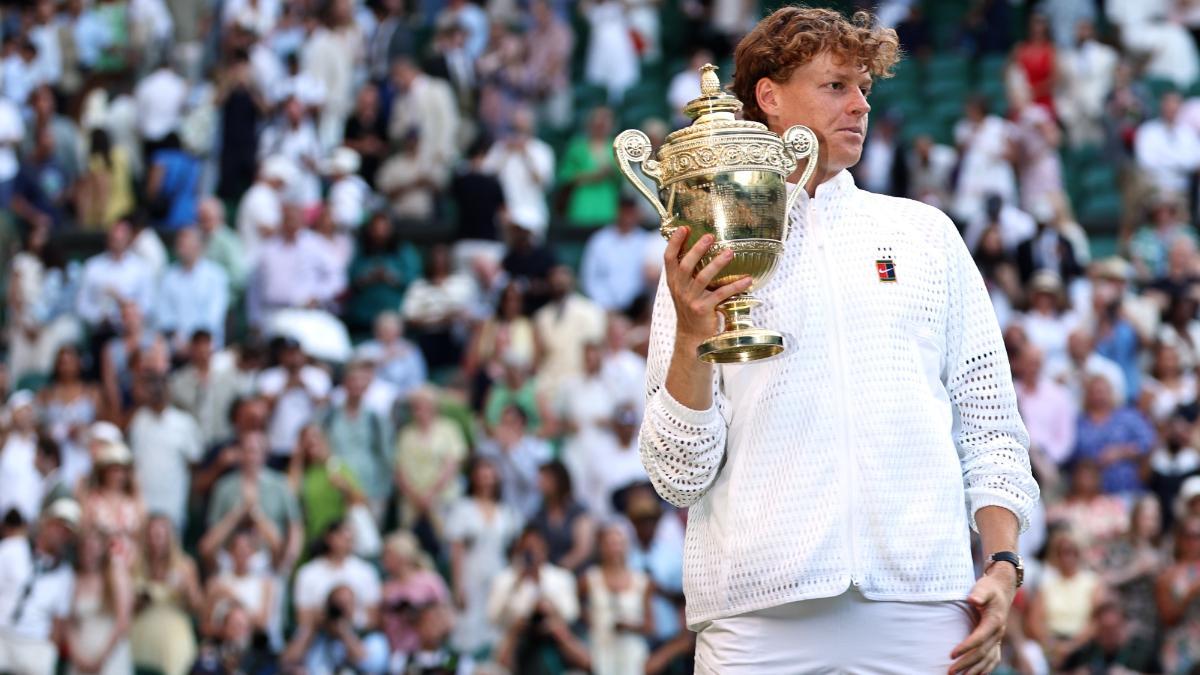 Sinner con el título de Wimbledon