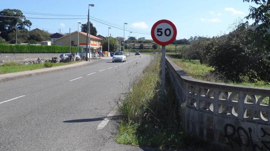 La zona en la que se van a instalar las bandas reductoras de velocidad.