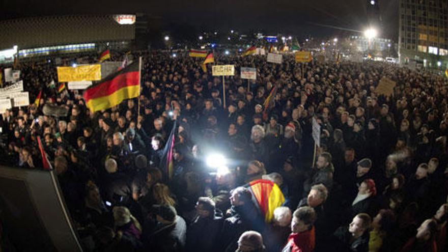 Imagen de la manifestación en Dresde.