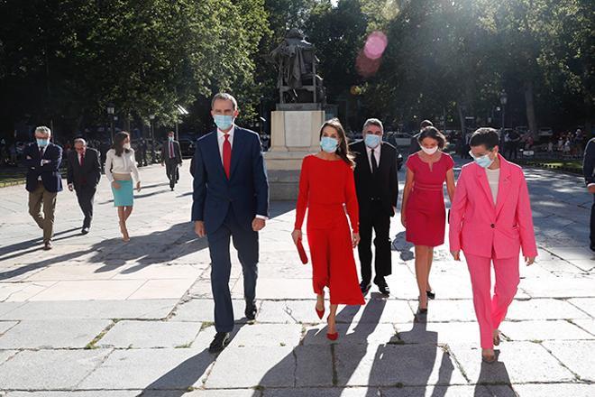 La reina Letizia llegando al Museo del Prado