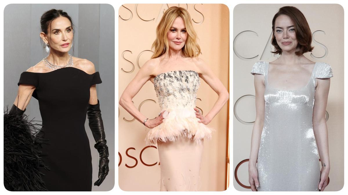 Las estrellas Demi Moore, Nicole Kidman y Emma Stone, en la fiesta de 'Vanity Fair, y en la alfombra roja de los Oscars 2026.
