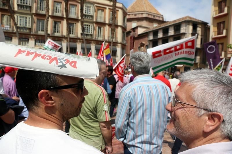 Manifestación del Primero de Mayo en Málaga