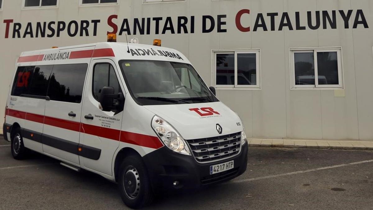 Ambulancia del Transport Sanitari de Catalunya (TSC).