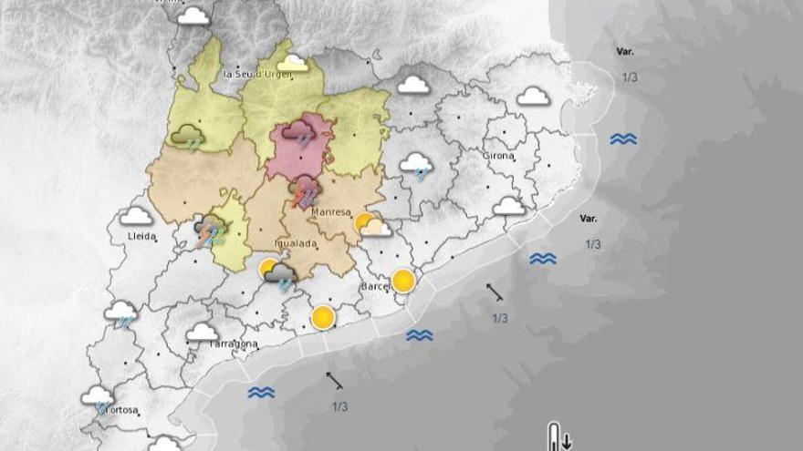 Alerta de temps violent al Solsones, Bages i l&#039;Anoia