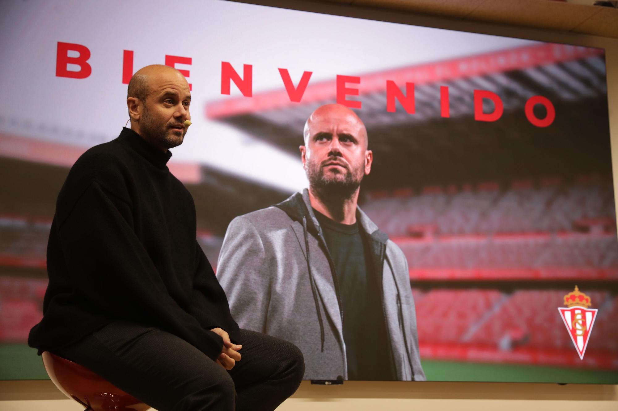 En imágenes: Así fue la presentación de Ramírez como entrenador del Sporting