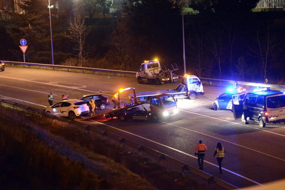 Accidente múltiple en el Corredor del Nalón.