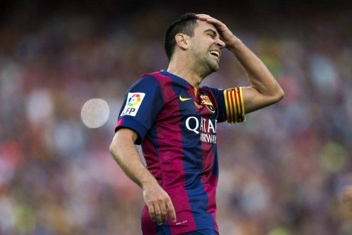 Homenaje a Xavi en el Camp Nou