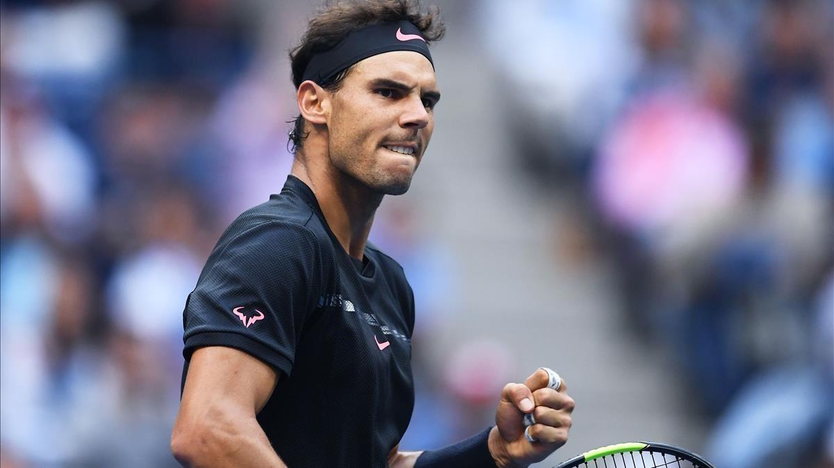 aguasch40051569 spain s rafael nadal reacts after winning a set against sout170910233805