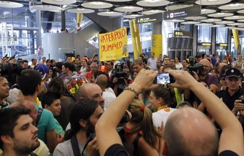 LLEGADA DE LOS DEPORTISTAS ESPAÑOLES A MADRID