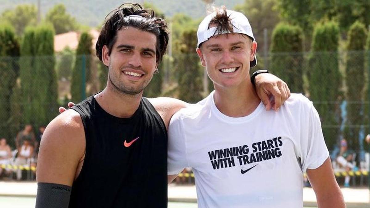 Carlos Alcaraz y Holger Rune, en la Real Sociedad Club de Campo