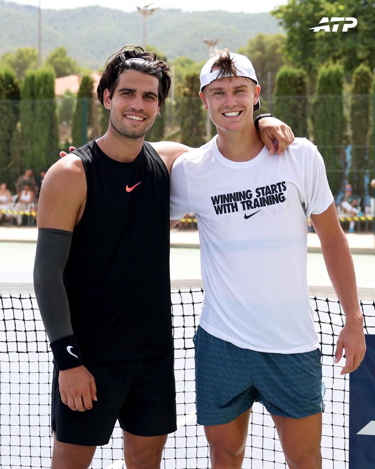 Carlos Alcaraz y Holger Rune, en la Real Sociedad Club de Campo