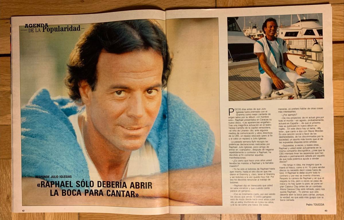 El número de 'Blanco y Negro' donde apareció la respuesta de Julio Iglesias.