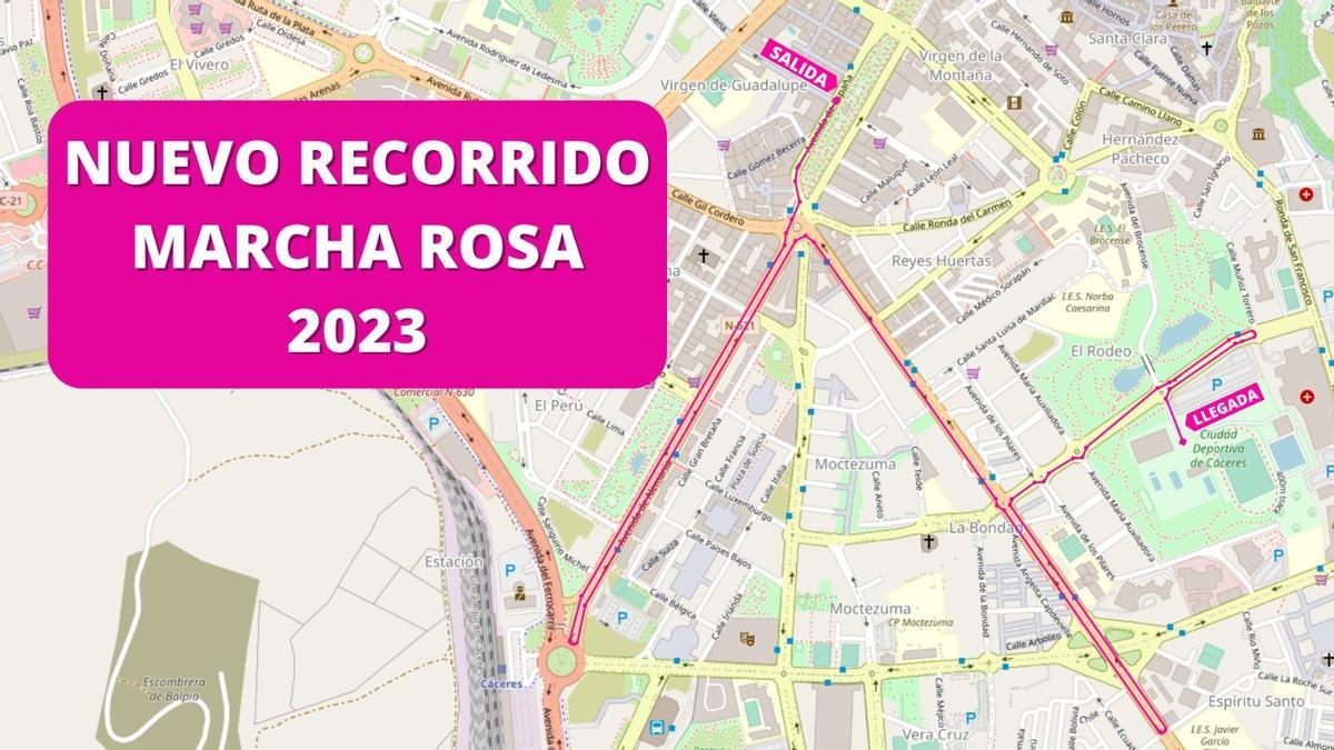 Nuevo recorrido de la Marcha Rosa.