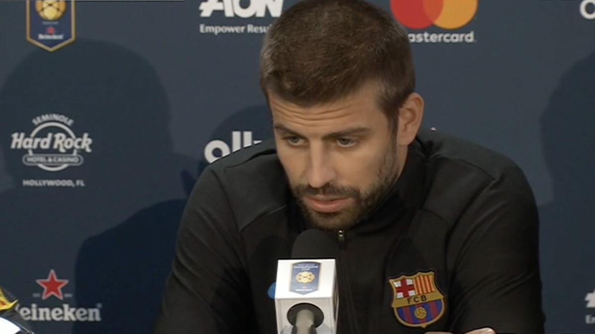 Gerard Piqué, en rueda de prensa