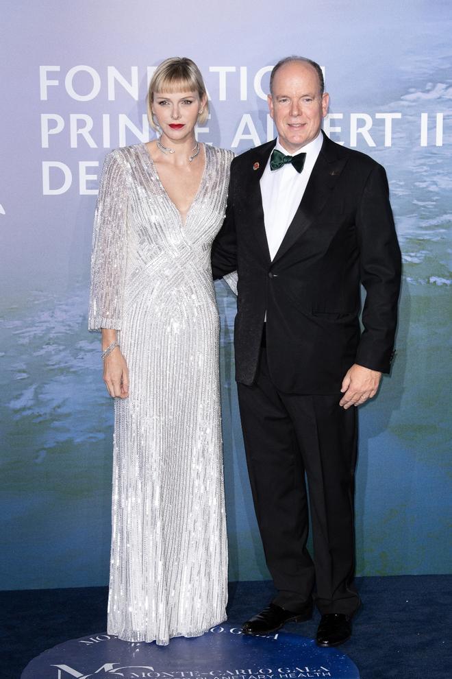 Charlene de Mónaco y Alberto de Mónaco en la gala Montecarlo 2020