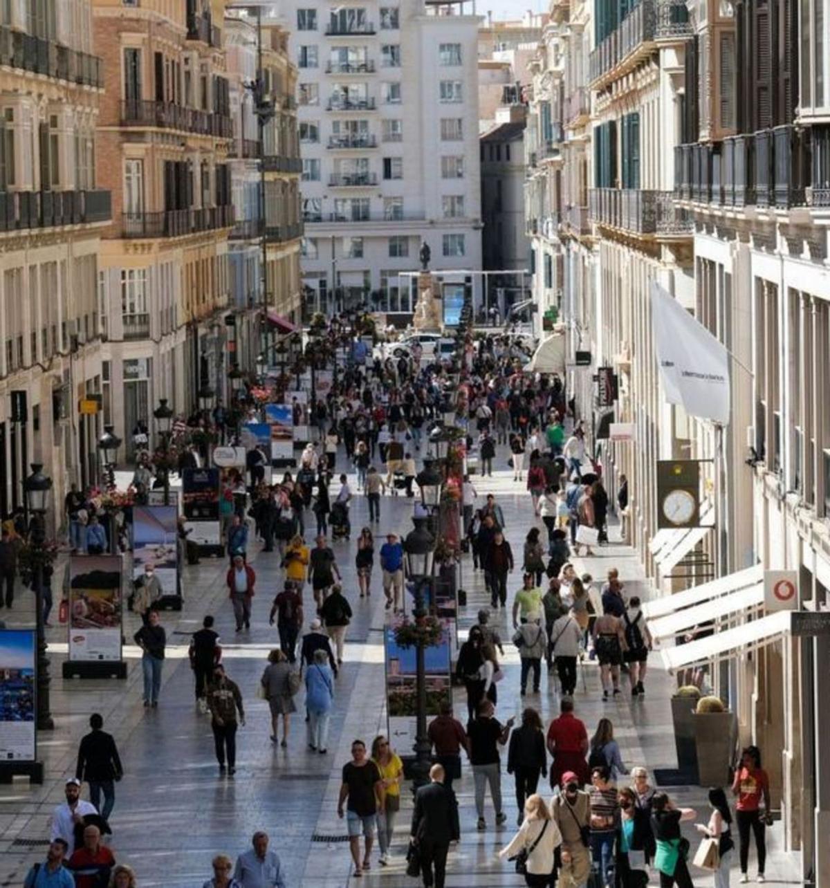 Perspectiva de la calle Larios.