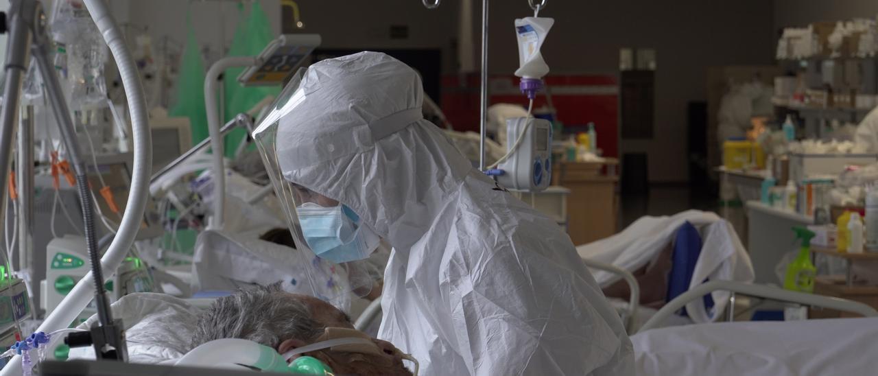 Interior de una unidad COVID de un hospital