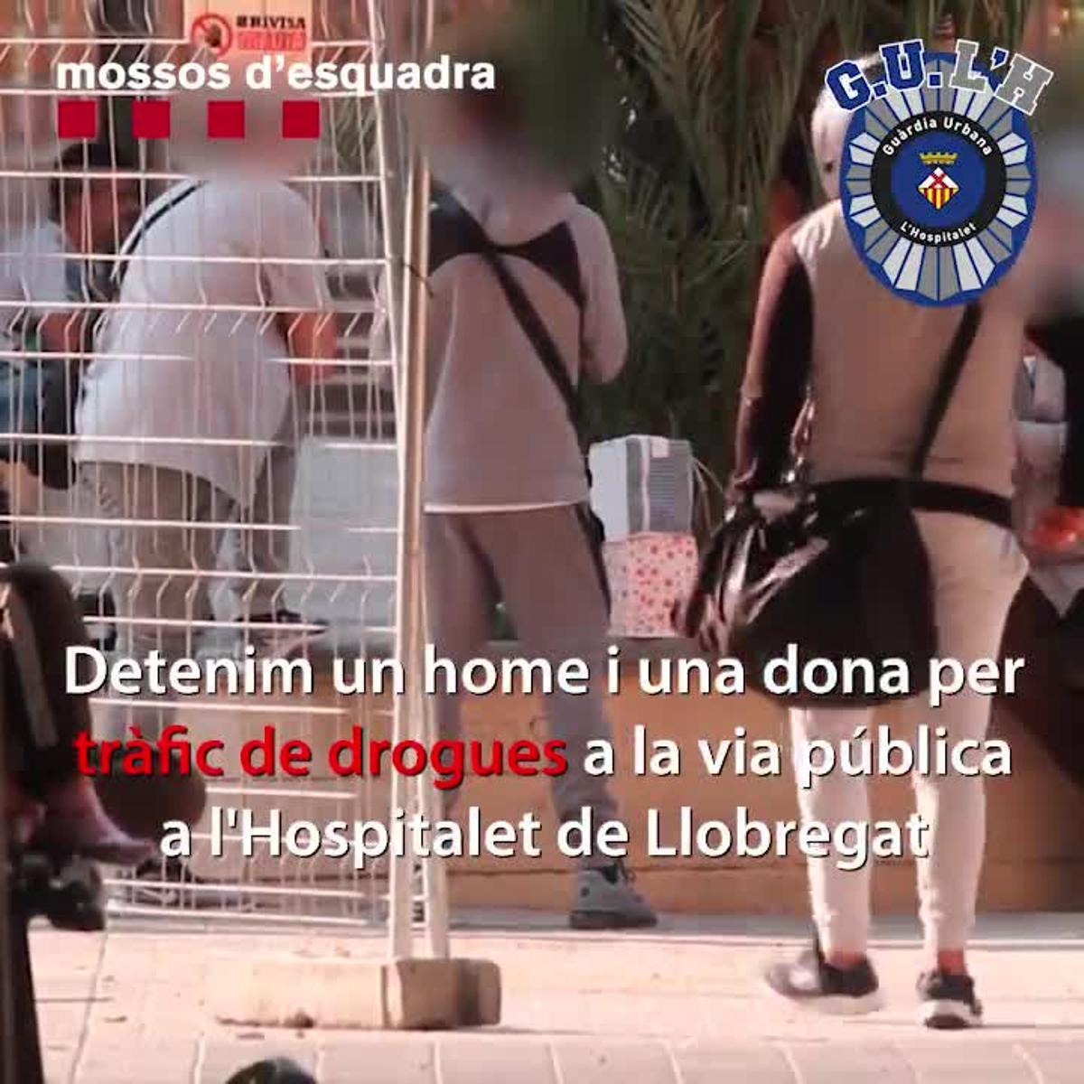 Guardia Urbana y Mossos d’Esquadra detienen a dos personas por tráfico de drogas en Hospitalet