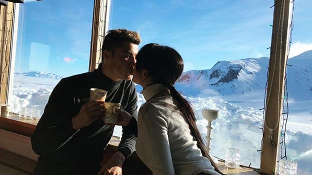 Cristiano Ronaldo y Georgina Rodríguez, todo amor en la nieve