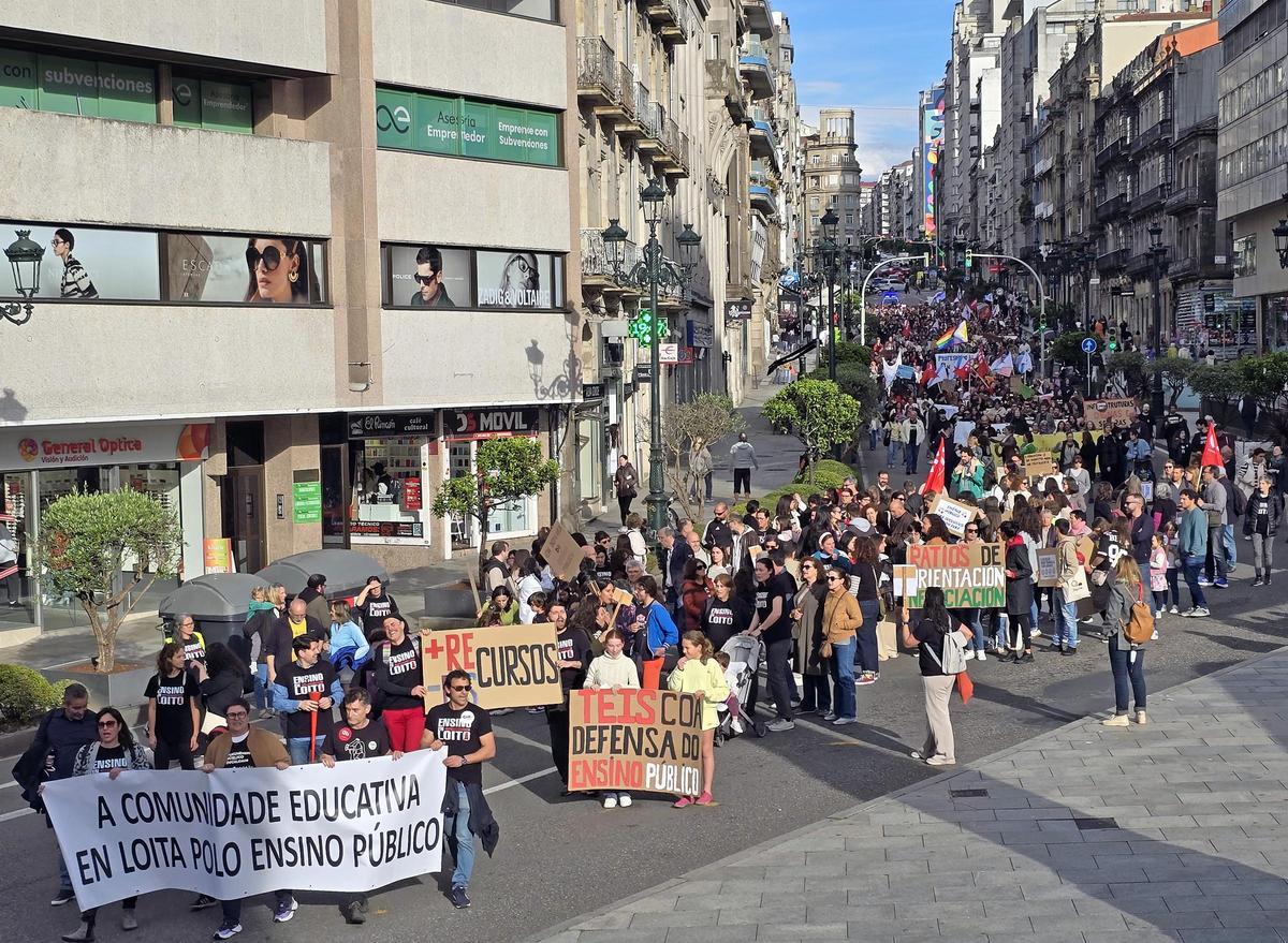 Manifestación de Educación en Vigo