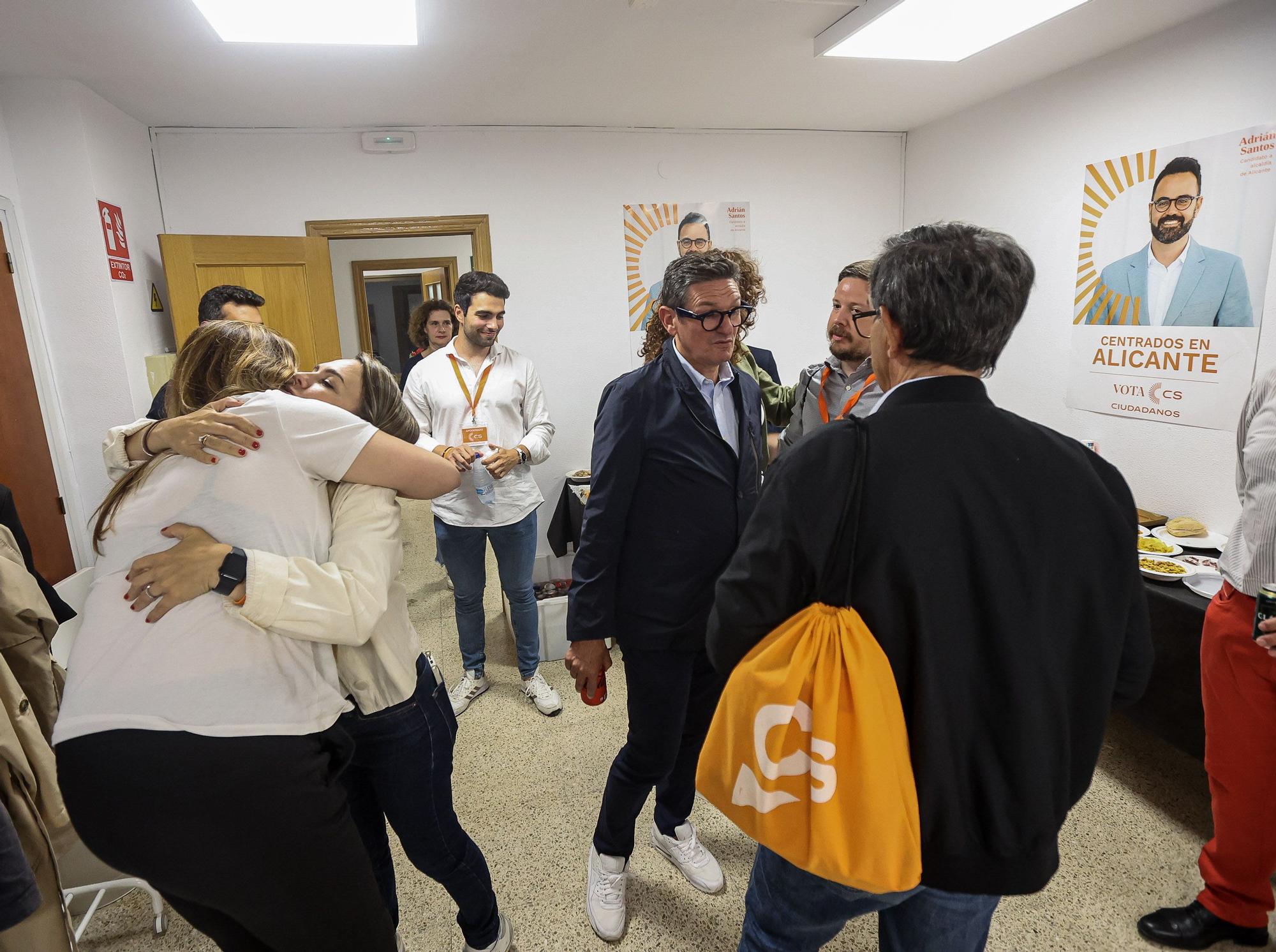 Así ha sido la noche electoral en Ciudadanos Alicante