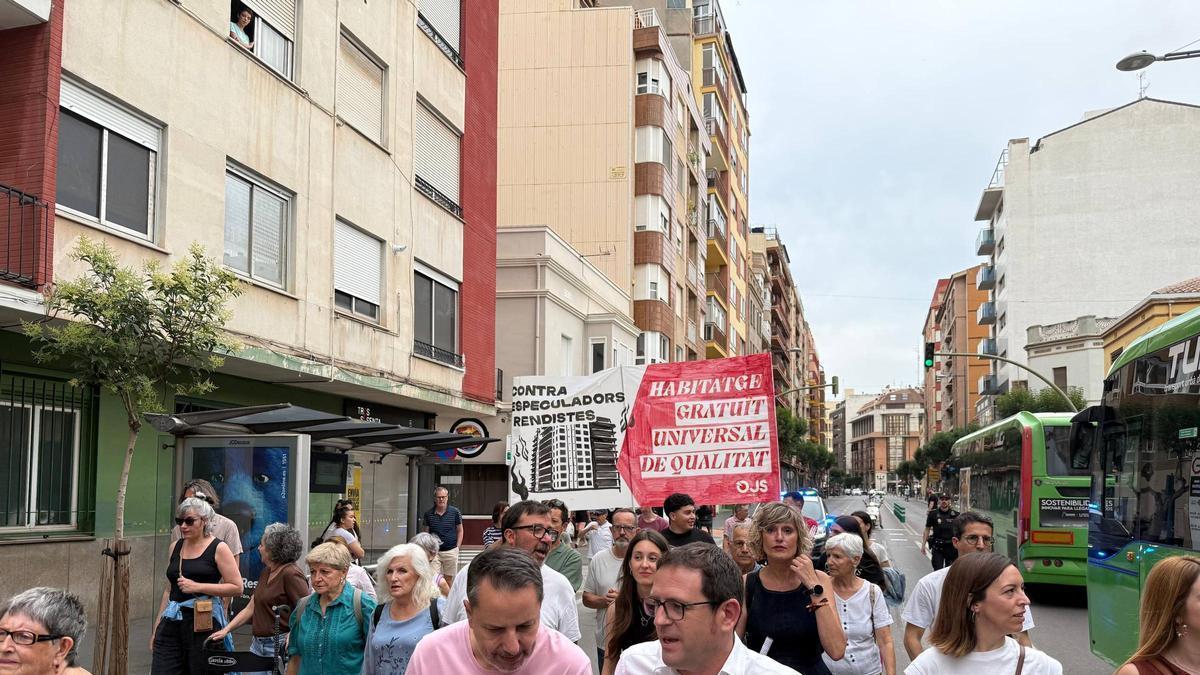 Imagen de una concentración a favor de la vivienda.