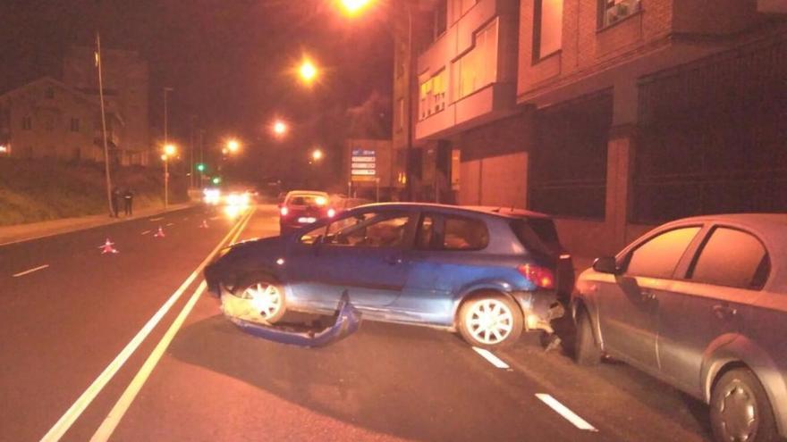 Estado en que quedó el coche accidentado.